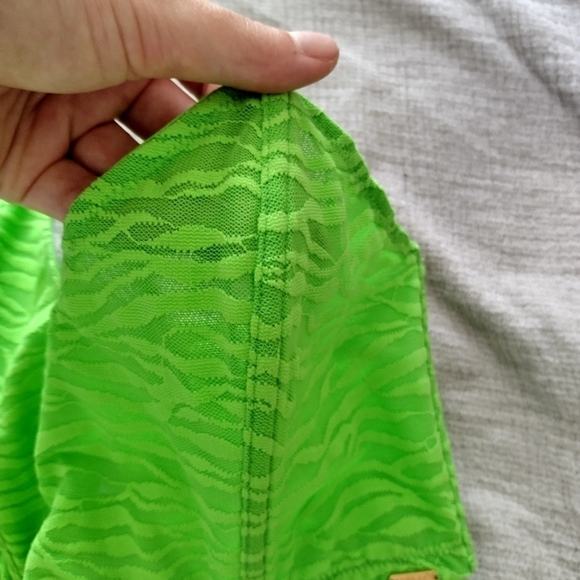 Savage x Fenty All Over Me Lace Bandeau Bralette green sz 1X - Picture 5 of 9